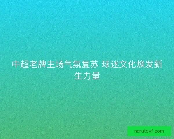 中超老牌主场气氛复苏 球迷文化焕发新生力量
